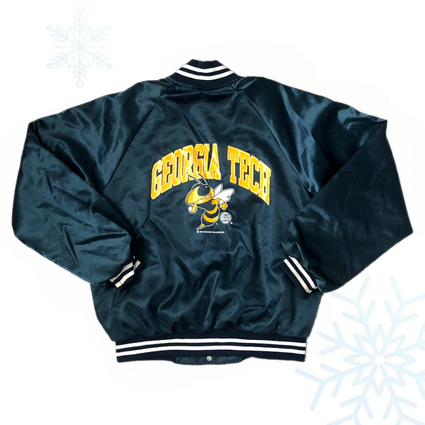 Vintage NCAA Georgia Tech Yellow Jackets Satin Bomber Jacket (M)
