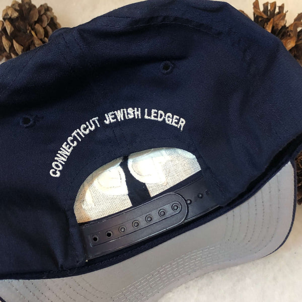 Vintage NCAA UConn Huskies Hebrew Connecticut Jewish Ledger Twins Enterprise Twill Snapback Hat