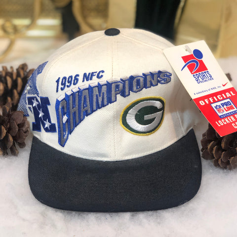 Vintage Deadstock NWT NFL Green Bay Packers 1996 NFC Champions Sports Specialties Shadow Snapback Hat