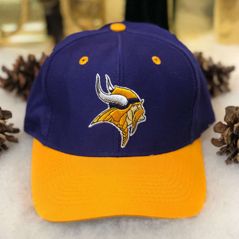 Vintage Deadstock NWOT NFL Minnesota Vikings Logo Athletic Twill Snapback Hat
