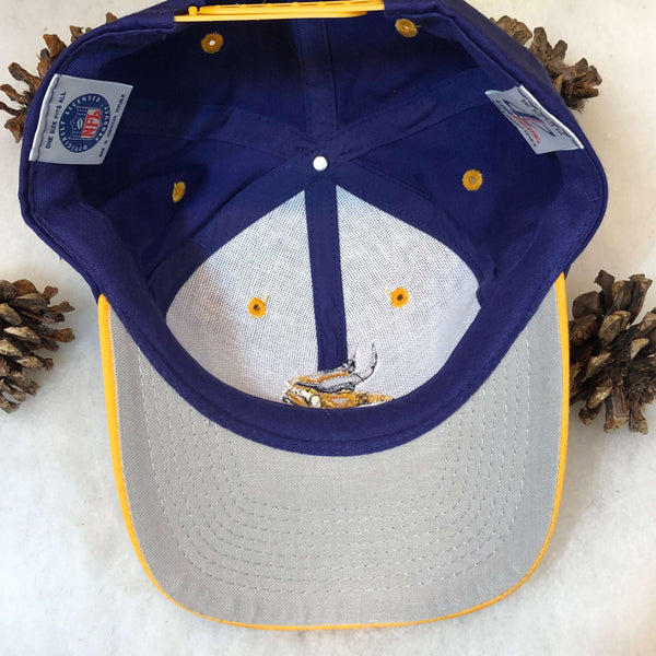 Vintage Deadstock NWOT NFL Minnesota Vikings Logo Athletic Twill Snapback Hat