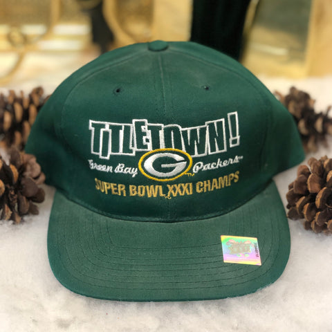 Vintage Deadstock NWOT NFL Green Bay Packers "Titletown!" Super Bowl XXXI Champs Twill Snapback Hat
