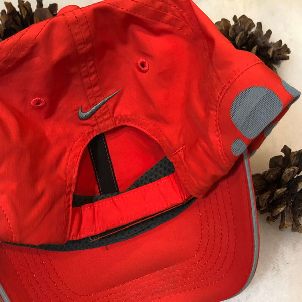 Nike Golf Red Orange Polyester Strapback Hat