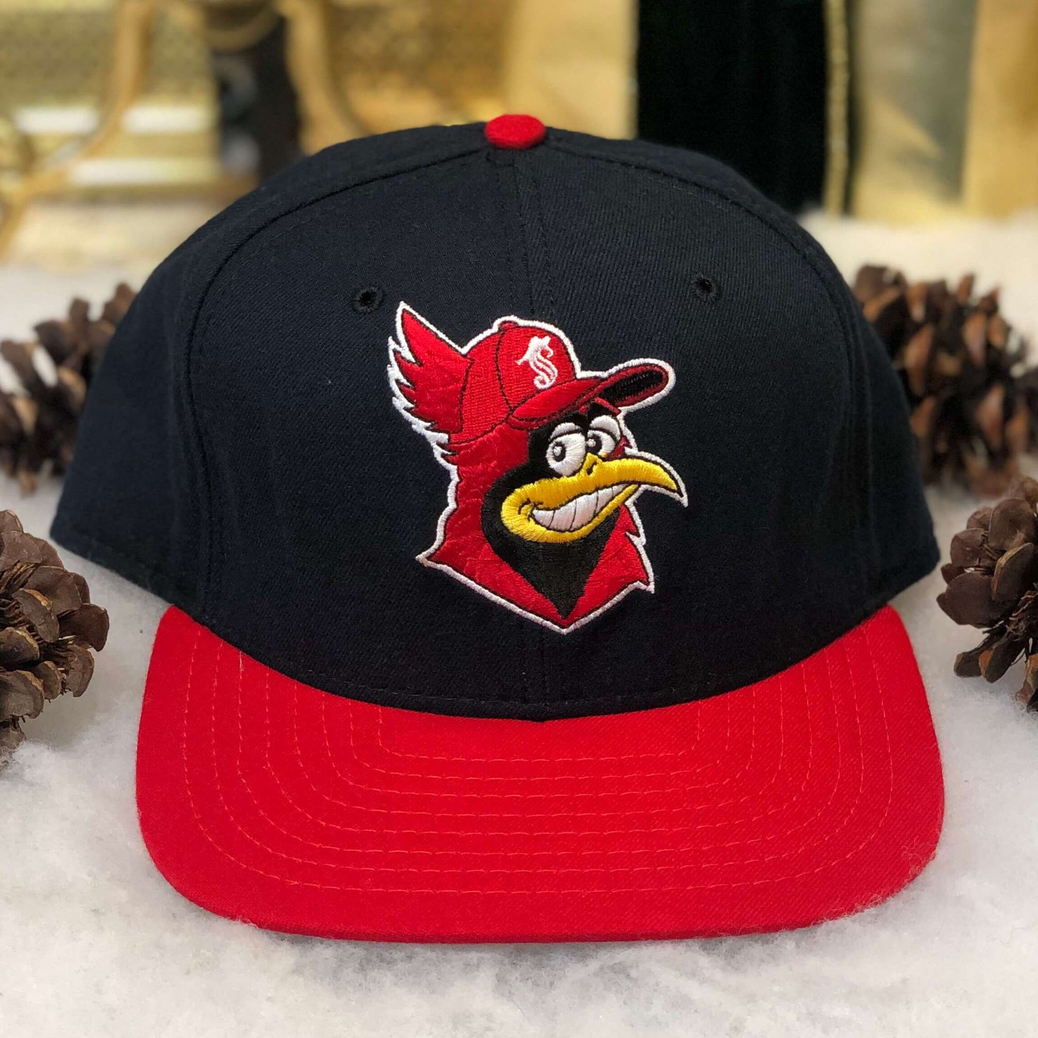 Vintage MiLB Savannah Cardinals New Era Wool Snapback Hat