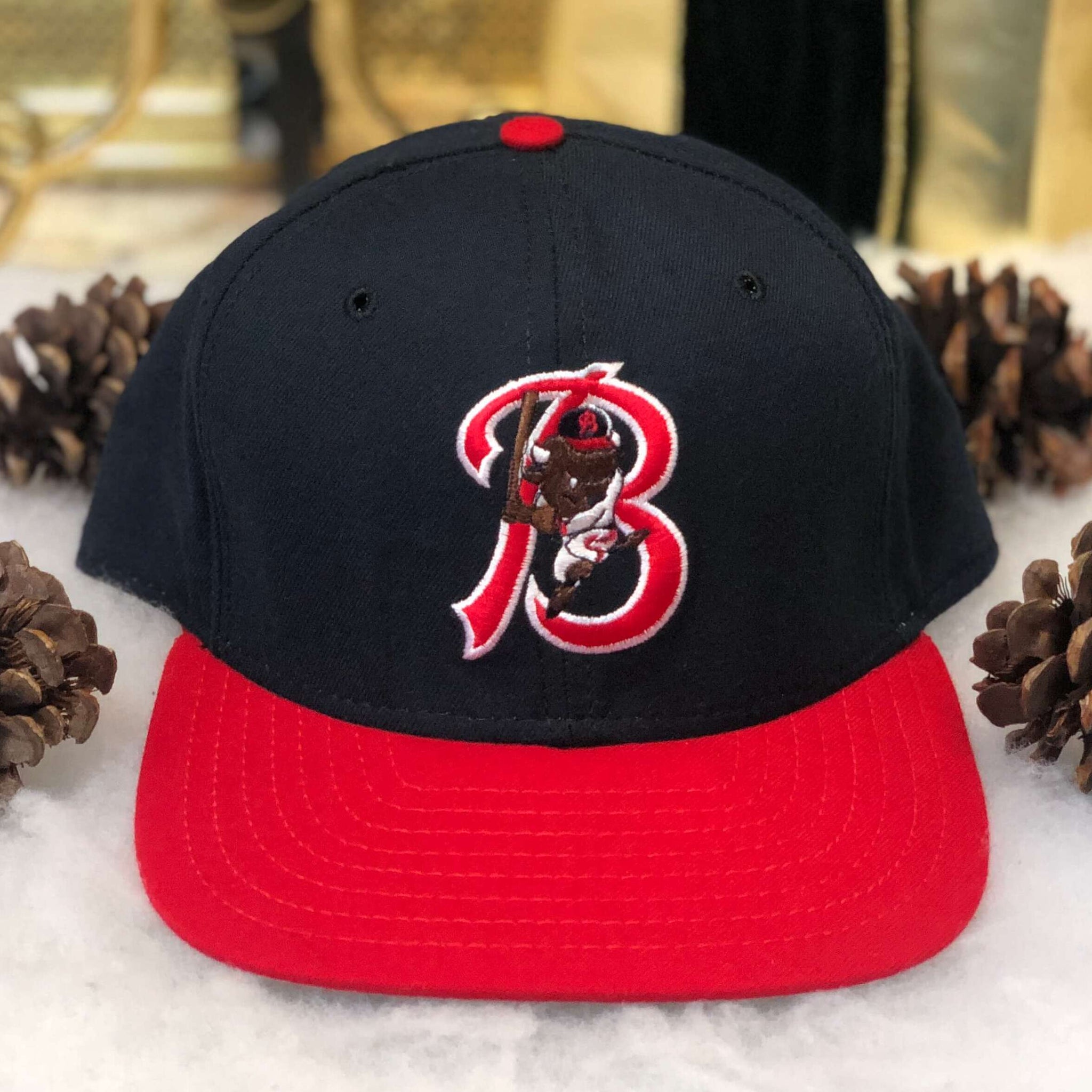 Vintage MiLB Buffalo Bison New Era Wool Snapback Hat