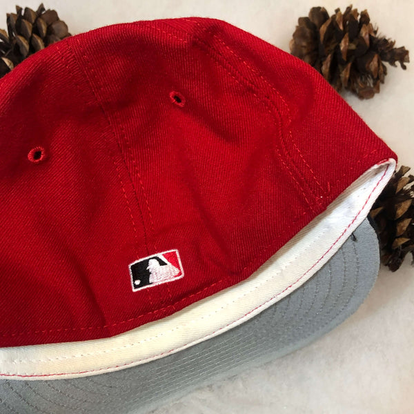 Vintage MLB Cincinnati Reds New Era Wool Fitted Hat 7 1/4