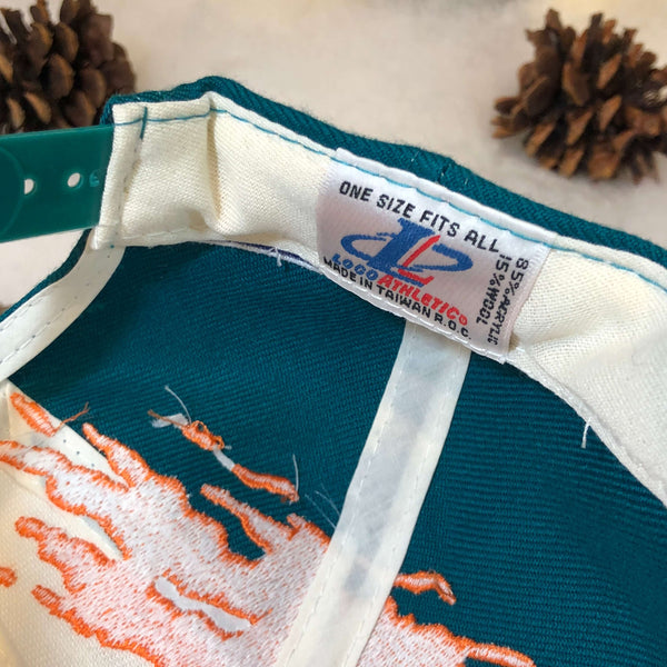 Vintage Deadstock NWOT NFL Miami Dolphins Logo Athletic Splash Wool Snapback Hat