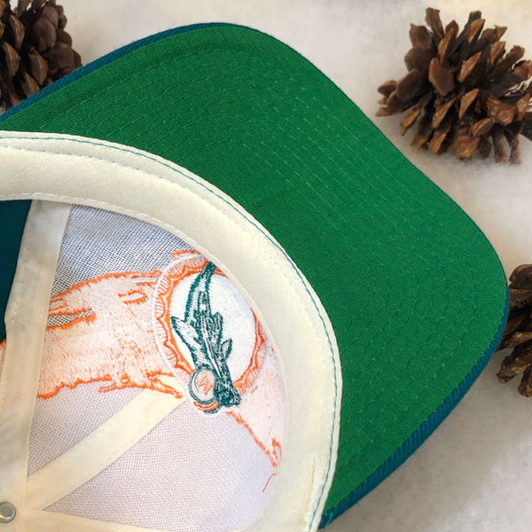 Vintage Deadstock NWOT NFL Miami Dolphins Logo Athletic Splash Wool Snapback Hat