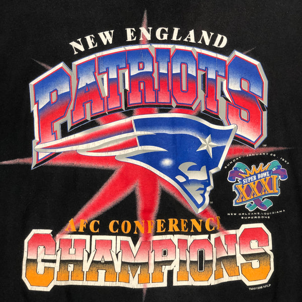 Vintage 1996 NFL New England Patriots AFC Champions T-Shirt (XL)