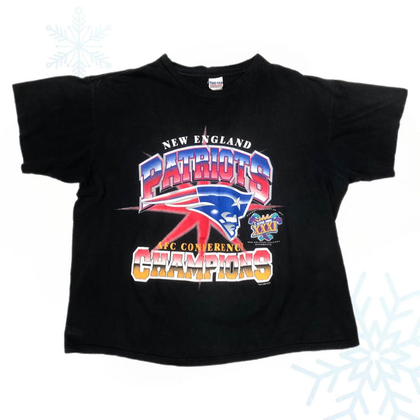 Vintage 1996 NFL New England Patriots AFC Champions T-Shirt (XL)