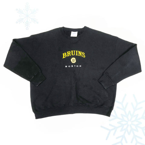 Vintage NHL Boston Bruins Lee Sport Embroidered Crewneck Sweatshirt (XL)