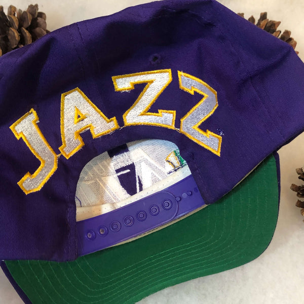 Vintage NBA Utah Jazz Drew Pearson Blockhead Twill Snapback Hat