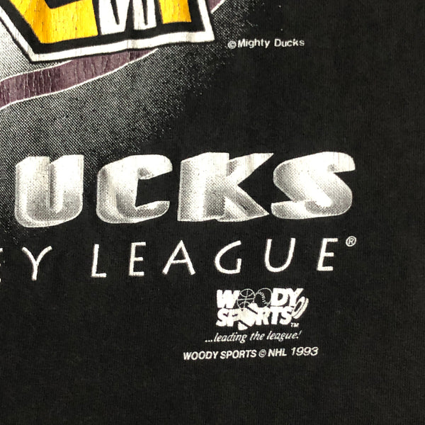Vintage 1993 NHL Anaheim Mighty Ducks Woody Sports T-Shirt (M)
