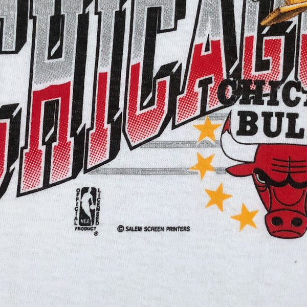 Vintage Deadstock NWOT NBA Chicago Bulls 1991 Champions Salem Sportswear Caricature T-Shirt (L)