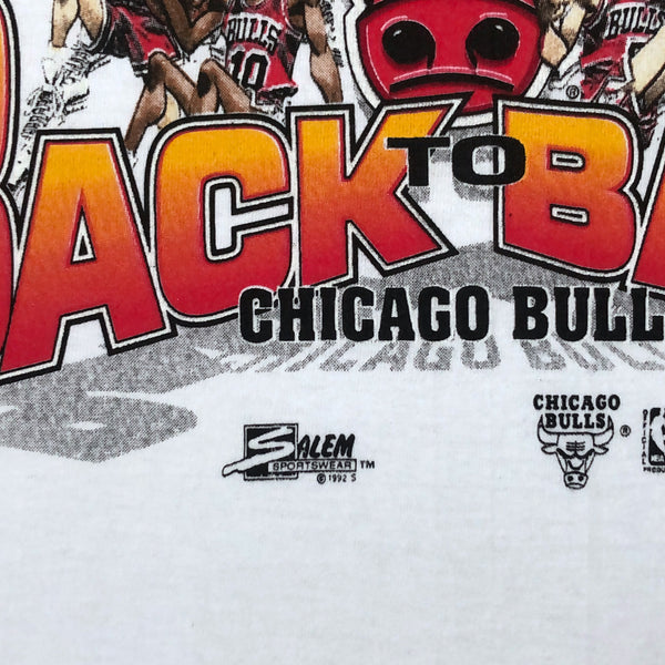 Vintage Deadstock NWOT NBA Chicago Bulls 1991-92 Champs Salem Sportswear Caricature T-Shirt (XL)