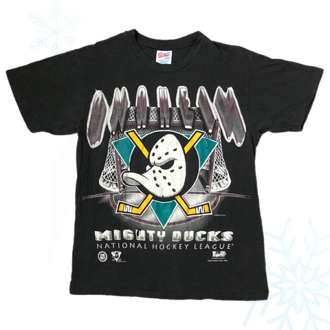 Vintage 1993 NHL Anaheim Mighty Ducks Woody Sports T-Shirt (M)
