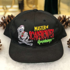 Vintage Deadstock NWOT 1995 Goosebumps Master of Scaremonies Annco *YOUTH* Twill Snapback Hat