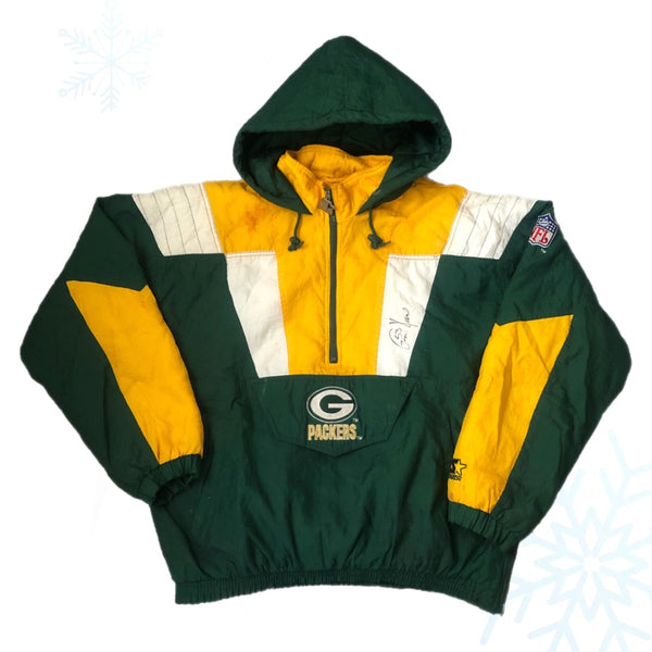 Vintage NFL Green Bay Packers Starter Puffer Jacket (L) George Koonce Autographed