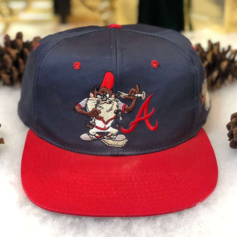 Vintage 1993 MLB Atlanta Braves Taz Looney Tunes Twill Snapback Hat