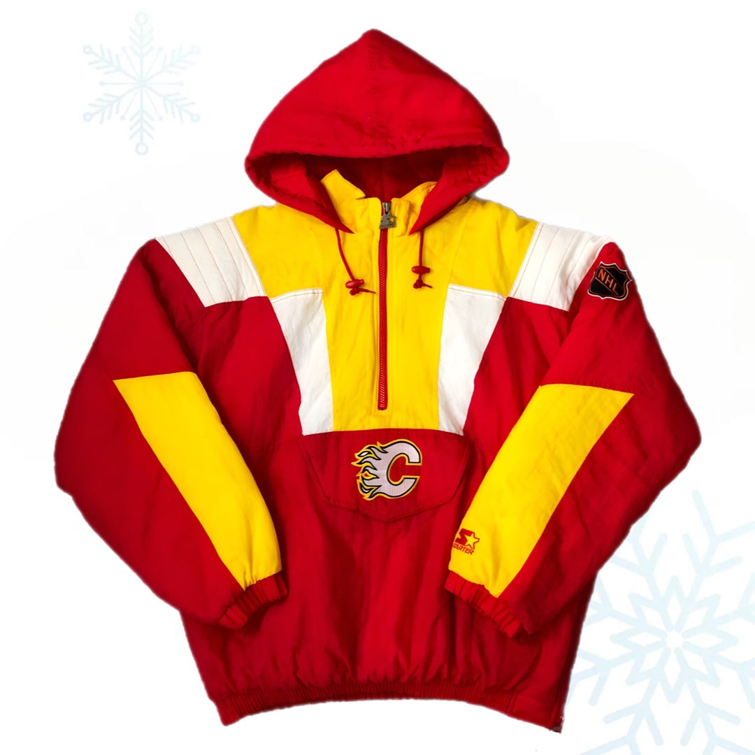 Vintage NHL Calgary Flames Starter Puffer Jacket (L)