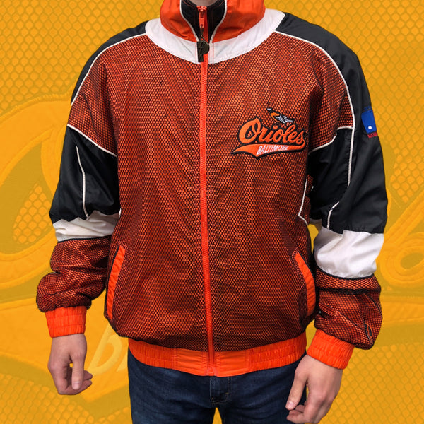 Vintage MLB Baltimore Orioles Pro Player Mesh Windbreaker Jacket (L)