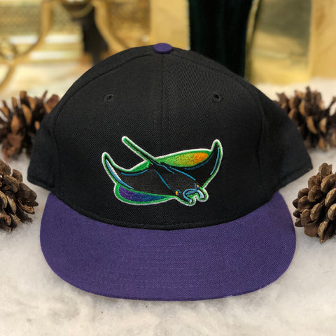 Vintage MLB Tampa Bay Devil Rays New Era Wool Fitted Hat 7 1/4