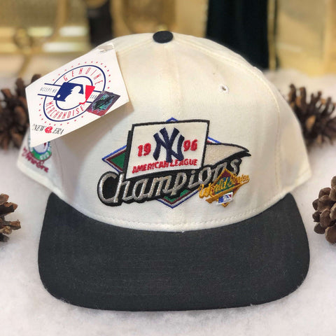 Vintage Deadstock NWT 1996 MLB New York Yankees AL Champions New Era Wool Snapback Hat