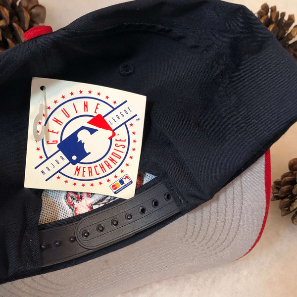 Vintage Deadstock NWT MLB Cleveland Indians Logo Athletic Twill Snapback Hat