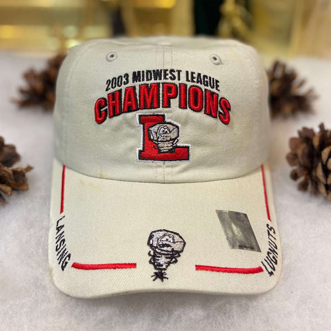 Vintage MiLB Lansing Lugnuts 2003 Midwest League Champions Strapback Hat