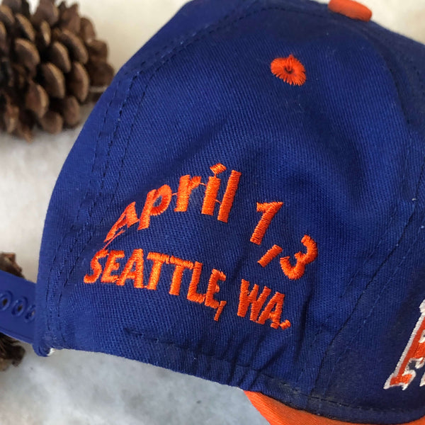 Vintage 1995 NCAA Final Four Seattle #1 Apparel Twill Snapback Hat *BROKEN SNAPS*