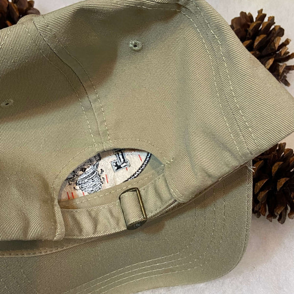 Vintage MiLB Lansing Lugnuts Baseball Tan Outdoor Cap Strapback Hat