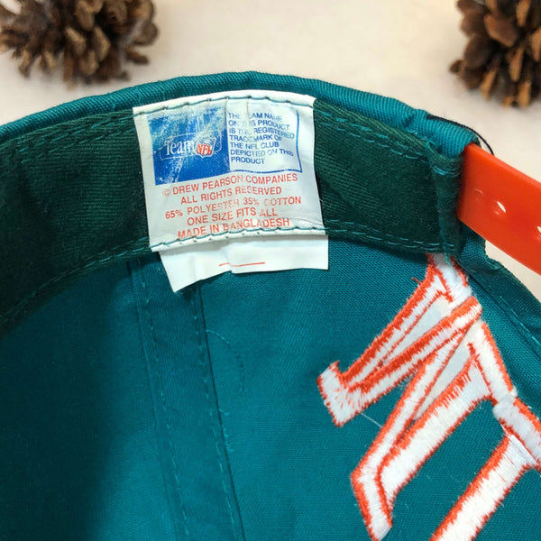 Vintage NFL Miami Dolphins Drew Pearson Brim Spellout Twill Snapback Hat