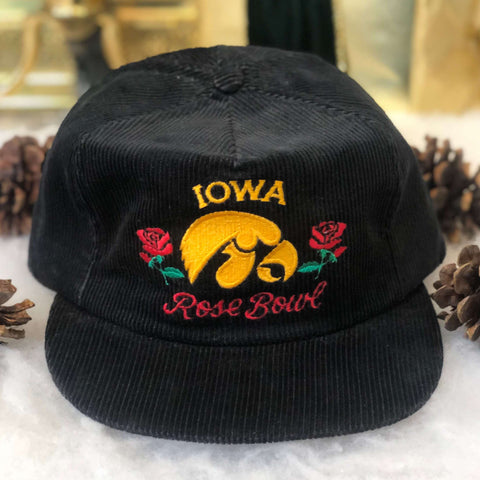 Vintage NCAA Iowa Hawkeyes Rose Bowl Corduroy Snapback Hat