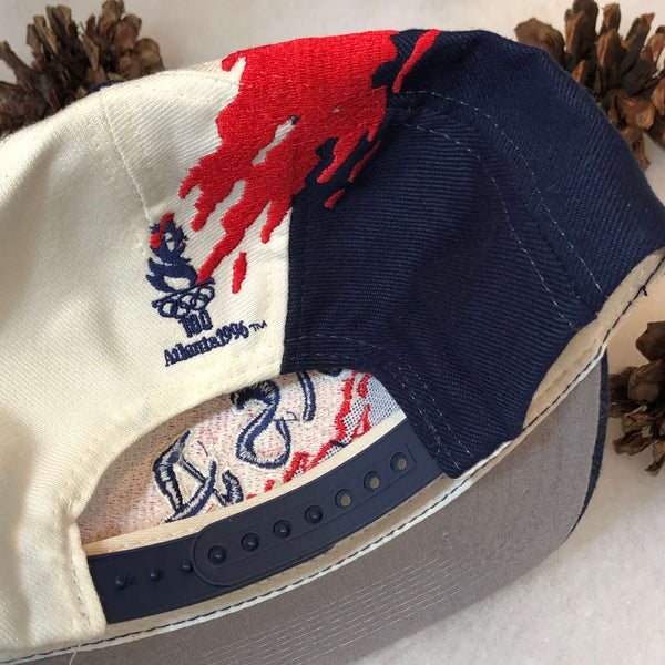 Vintage Deadstock NWT USA Logo Athletic Splash Wool Snapback Hat