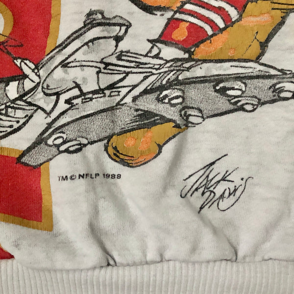 Vintage 1988 NFL San Francisco 49ers Jack Davis Caricature Crewneck Sweatshirt