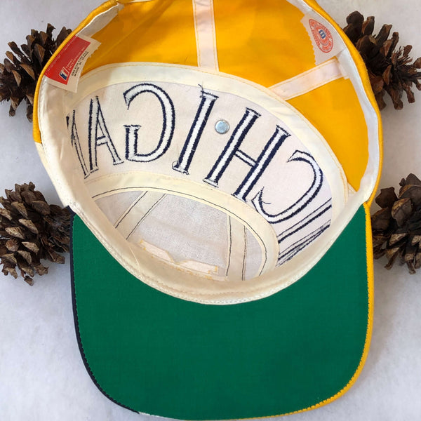Vintage NCAA Michigan Wolverines Twins Enterprise Highway Twill Snapback Hat