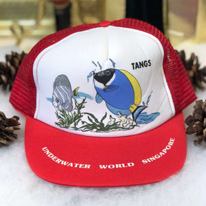 Vintage Deadstock NWOT Underwater World Singapore Tangs Fish Trucker Hat