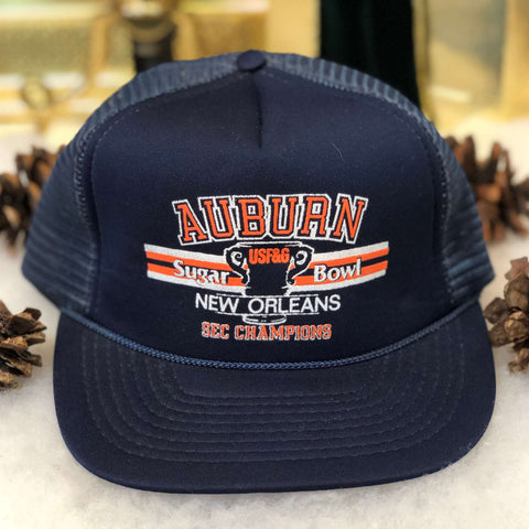 Vintage Deadstock NWOT NCAA Auburn Tiger Sugar Bowl SEC Champions New Orleans Trucker Hat