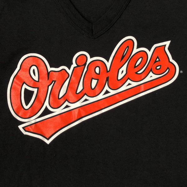 Vintage MLB Baltimore Orioles Majestic Vneck T-Shirt Jersey (XL)