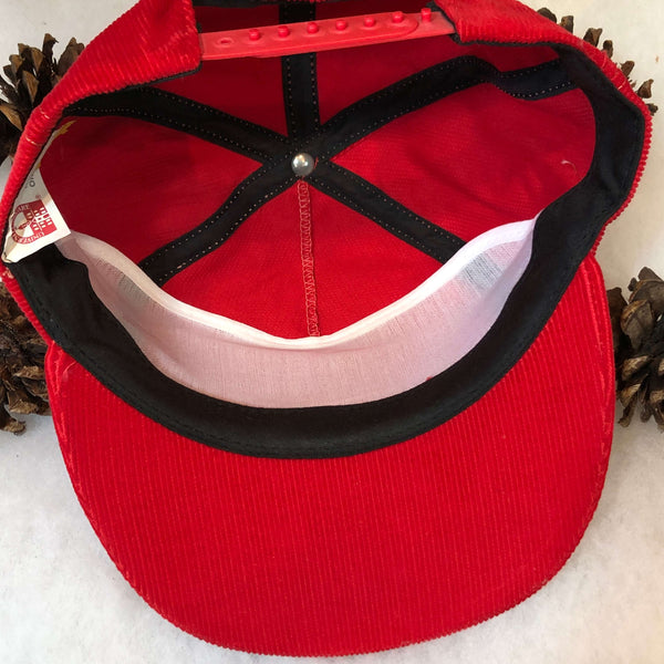 Vintage Deadstock NWOT NCAA Ball State Cardinals Corduroy Snapback Hat