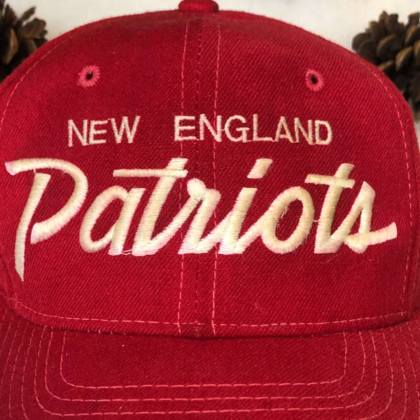 Vintage NFL New England Patriots Sports Specialties Script Wool Snapback Hat