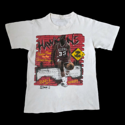 Vintage NBA Philadelphia 76ers Hersey Hawkins "Man At Work! Showtime at the Spectrum" Salem Sportswear T-Shirt
