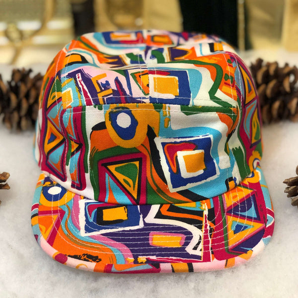 Vintage Aztec All Over Print 5-Panel Strapback Hat