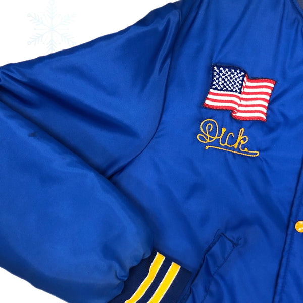 Vintage Blue Knights Motorcycle Club Connecticut Chapter VI Bomber Jacket (M)