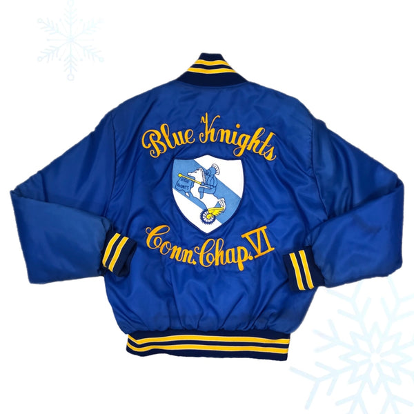 Vintage Blue Knights Motorcycle Club Connecticut Chapter VI Bomber Jacket (M)
