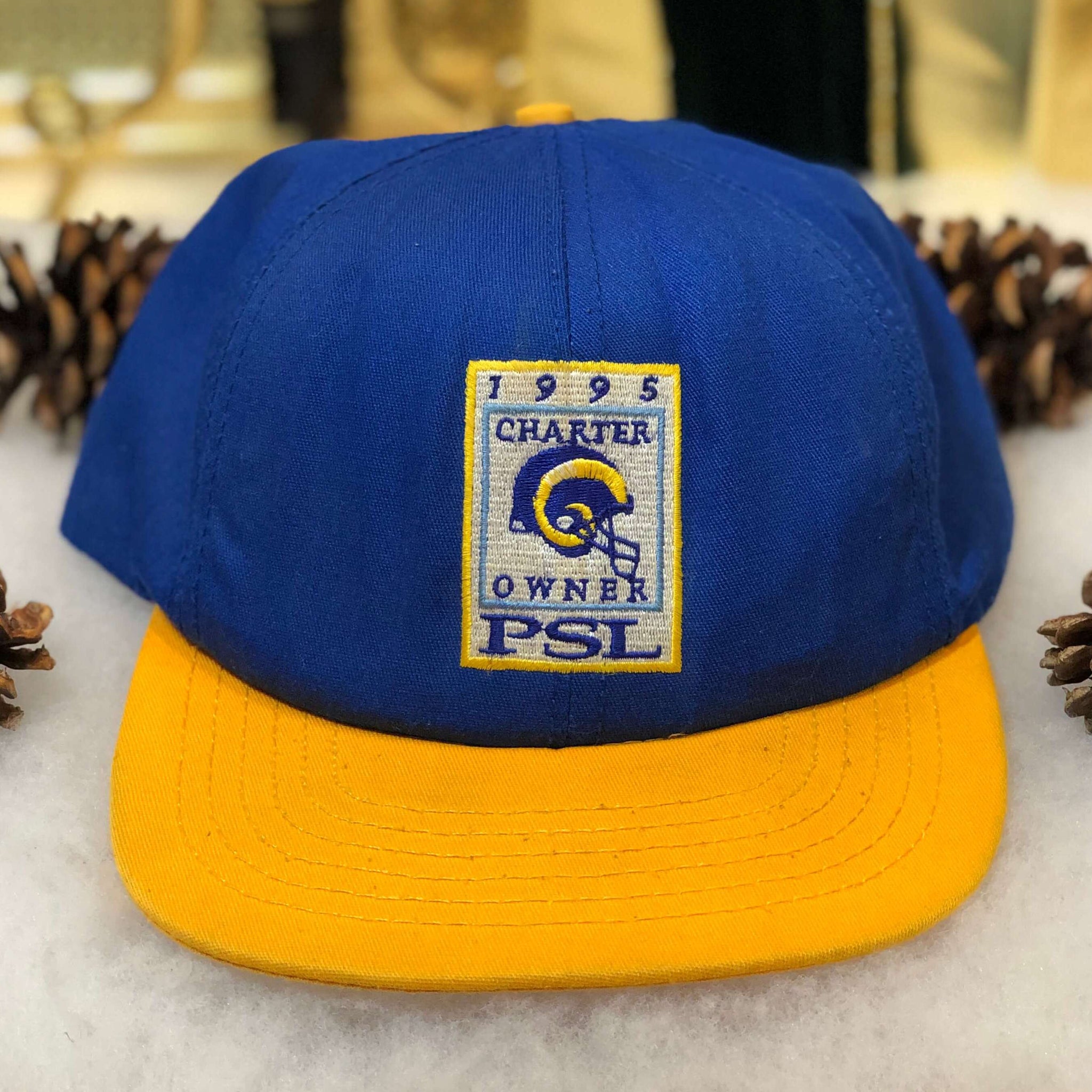 Vintage 1995 NFL St. Louis Rams Charter Owner PSL Stretch Fit Hat