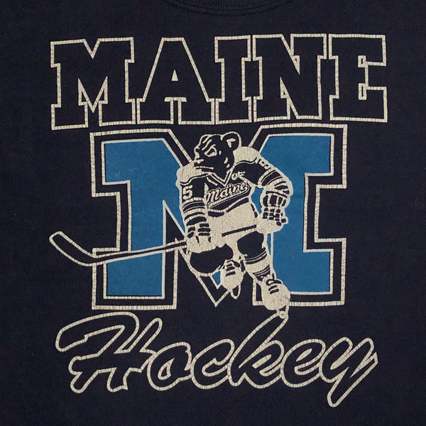 Vintage NCAA Maine Black Bears Hockey Crewneck Sweatshirt (L)