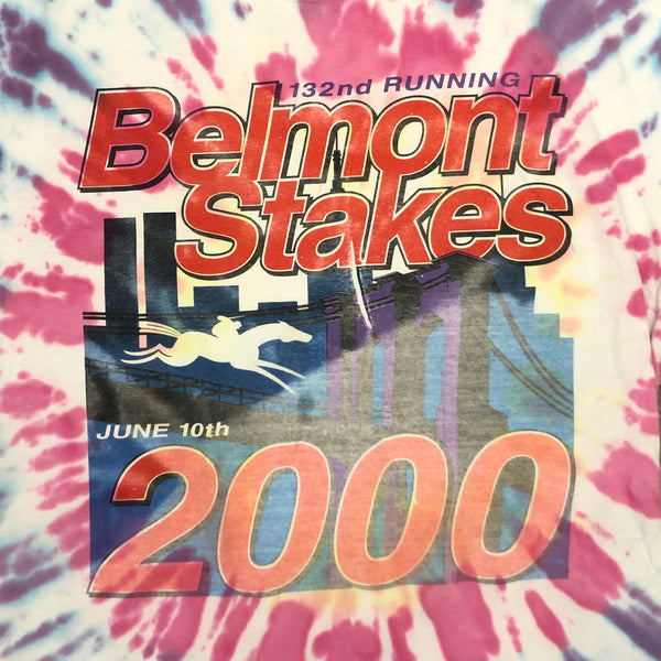 Vintage 2000 Belmont Stakes Tie-Dye All Over Print T-Shirt (XL)