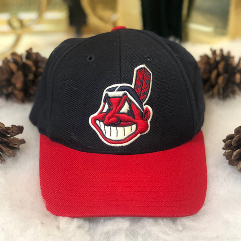 Vintage MLB Cleveland Indians Logo Athletic Wool Snapback Hat