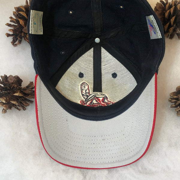 Vintage MLB Cleveland Indians Logo Athletic Wool Snapback Hat